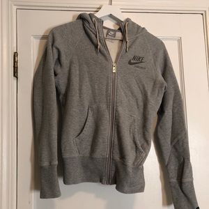 Nike Grey Zip Up Hoodie